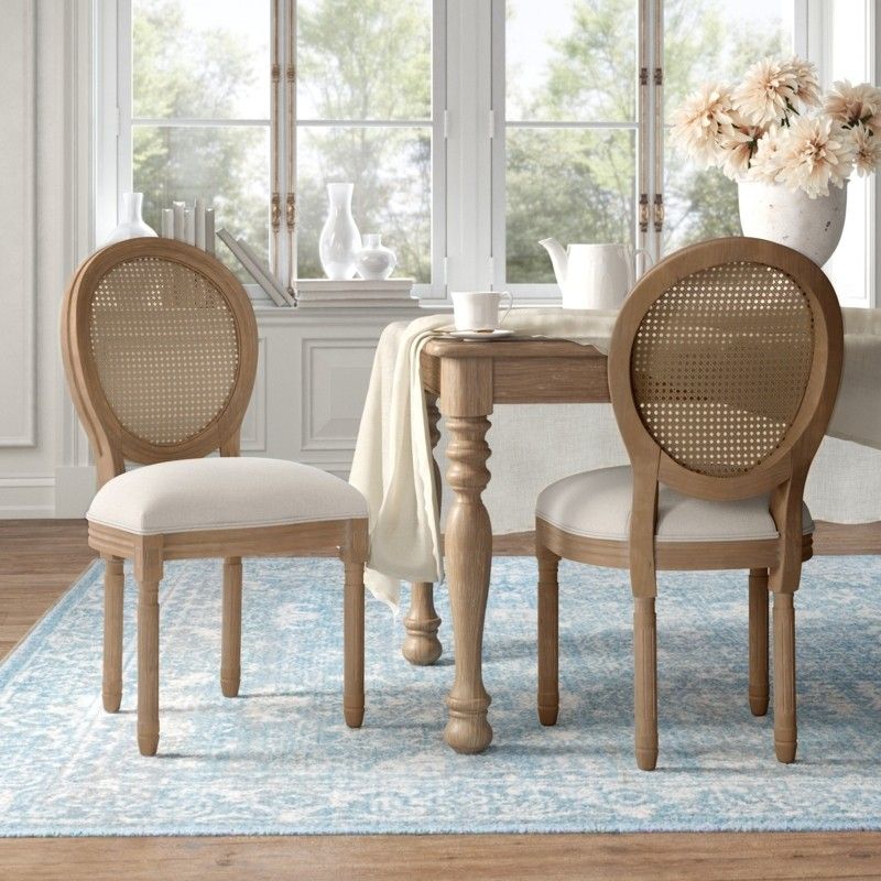 2-Piece King Louis Rattan Dining Chairs