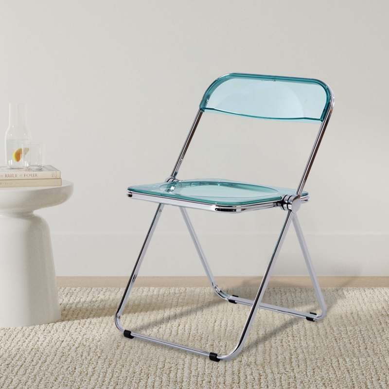 Acrylic Folding Chair with Water-Drop Design