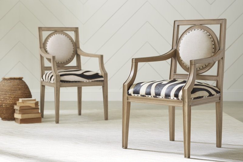 Zebra Stenciled Cow Hide Chair
