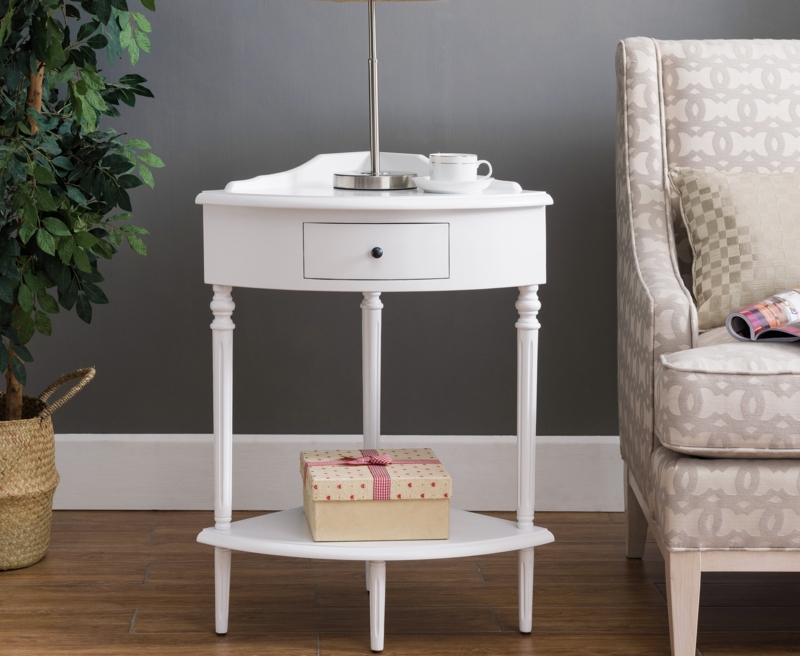 Corner End Table with Storage