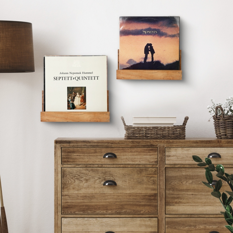 Solid Acacia Wood Wall Storage Display Racks