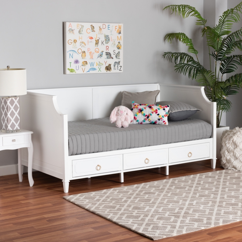 Lowri Wooden Daybed with Storage Drawers