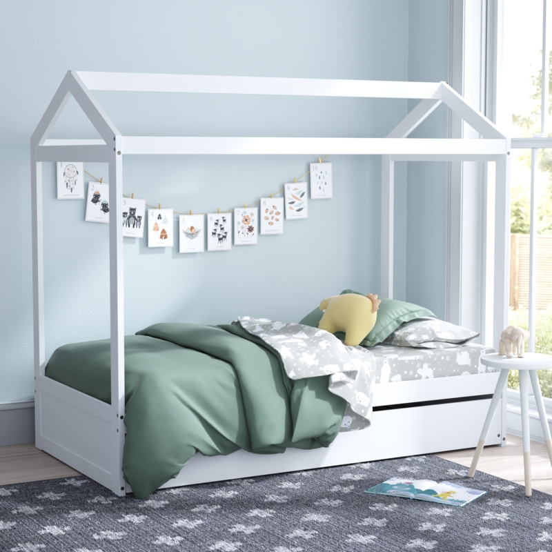 Platform Bed with Pullout Trundle