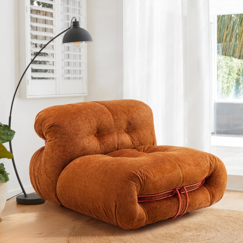 Ergonomic Bean Bag Lounger with Corduroy Cover