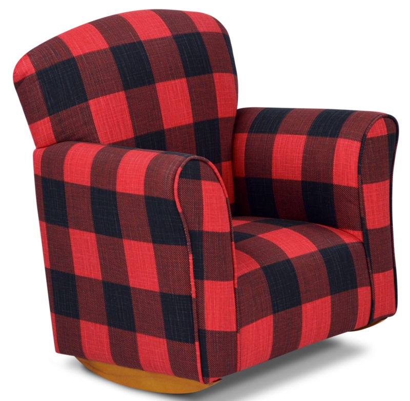 Upholstered Kids Cotton Rocking Chair