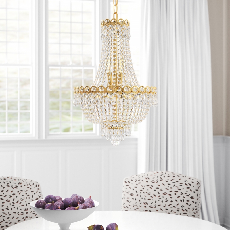 8-Light Crystal Empire Chandelier
