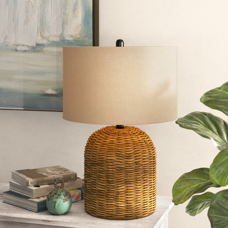 Woven Seagrass Accent Table Lamp