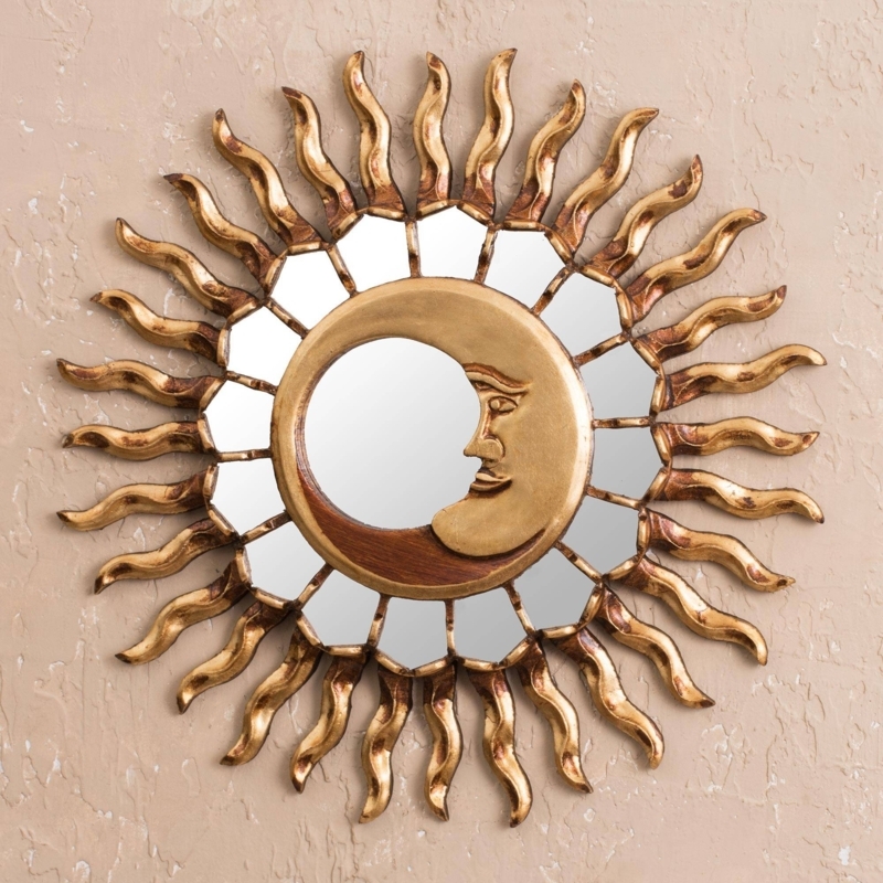 Crescent Moon and Rays Wall Mirror