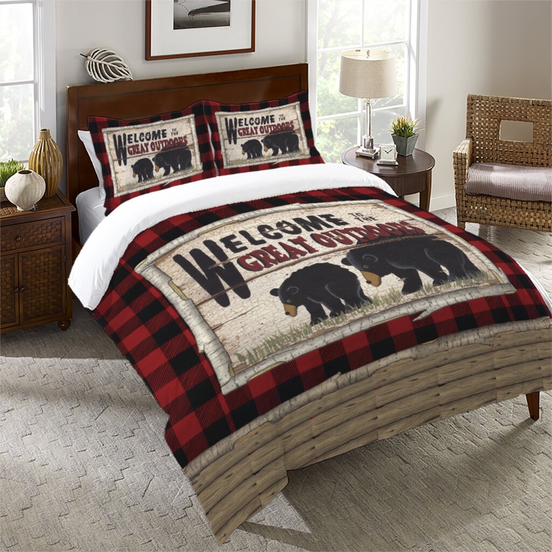 Lodge-Themed Bear Comforter
