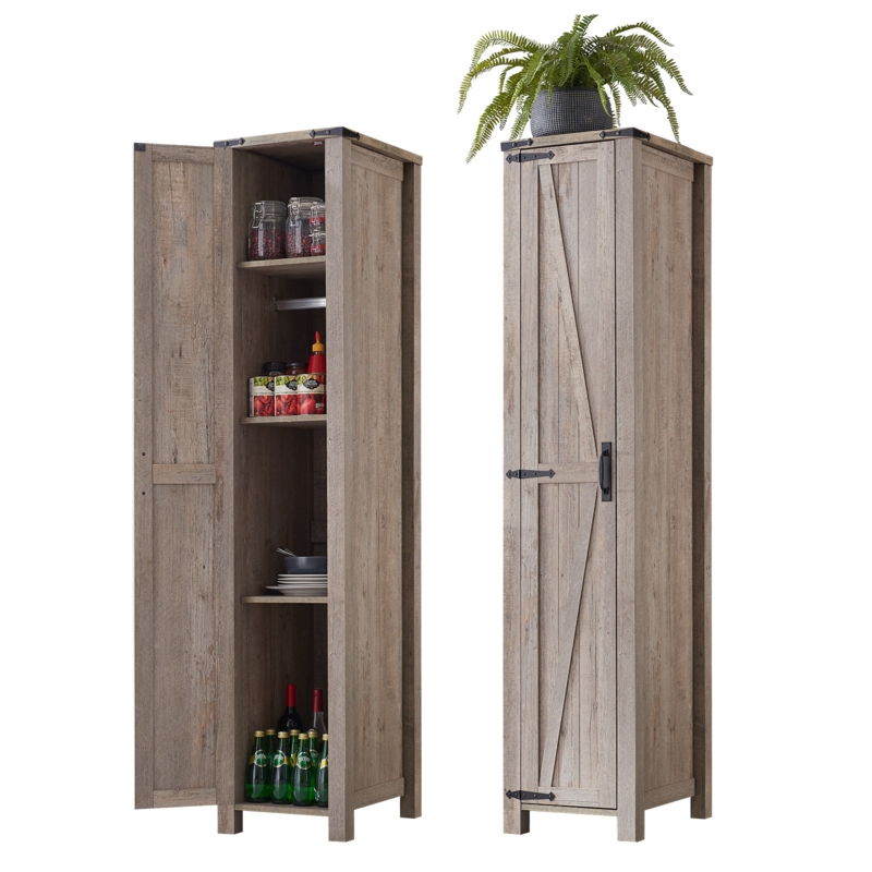 Farmhouse Cabinet with Hanging Rods