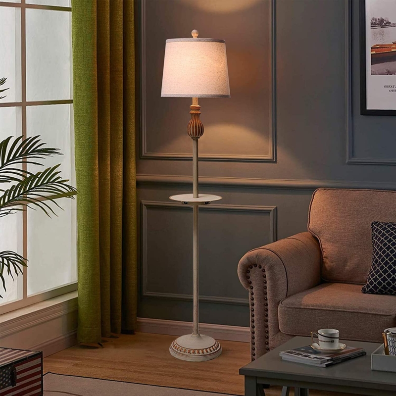 USB Floor Lamp with Tray Table