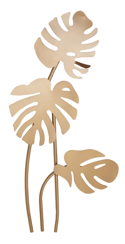 Gold Metal Palm Leaf Wall Sculpture