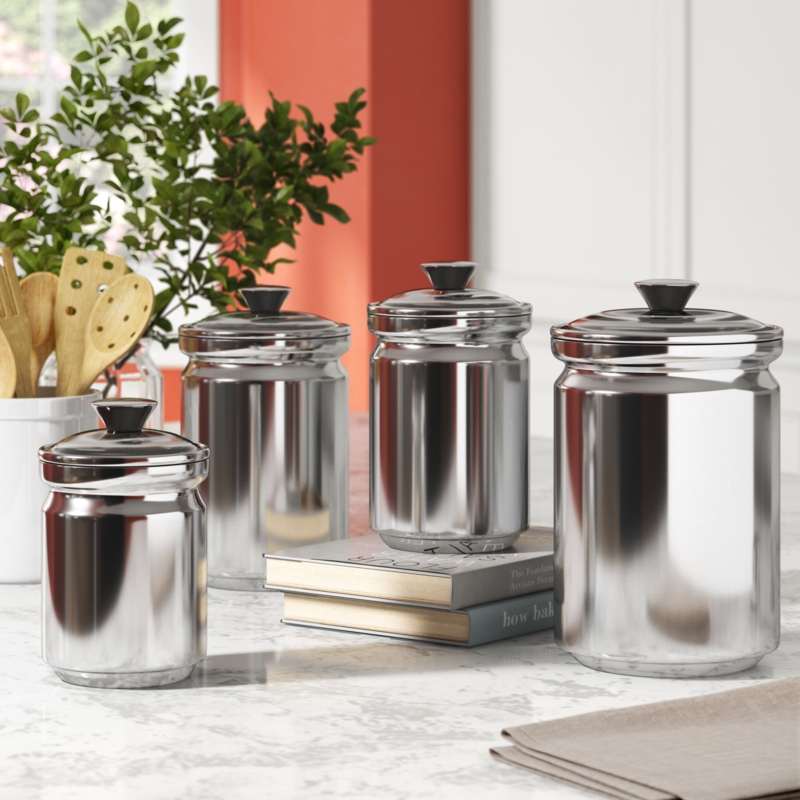 Elegant Stainless Steel Canister Set