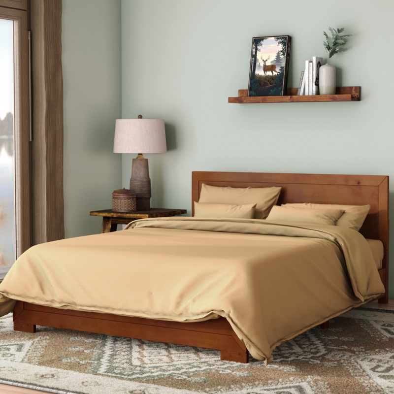 Sophisticated Wooden Platform Bed