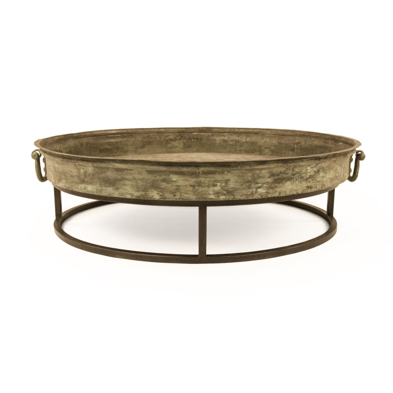 Metal Coffee Table with Rustic Elegance