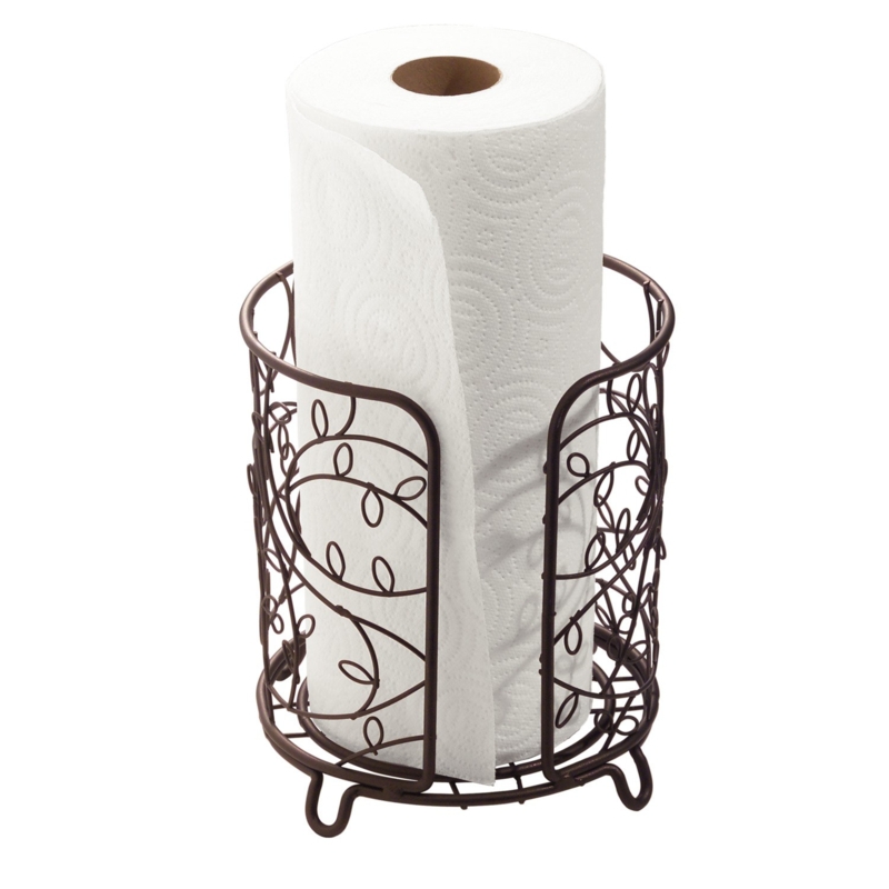 Metal Twig and Leaf Paper Towel Holder