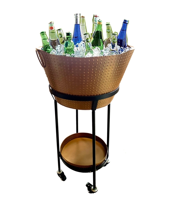 Metal Beverage Tub on Casters