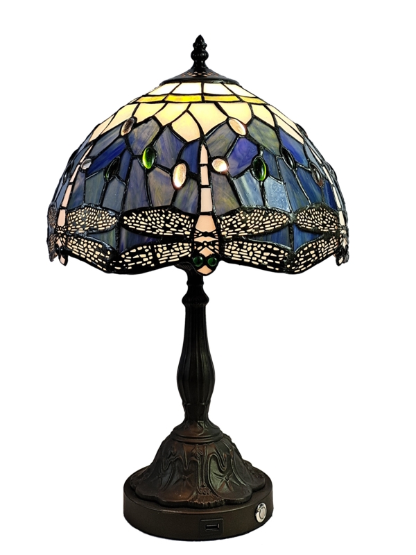 Tiffany Lamp with USB Charging Port