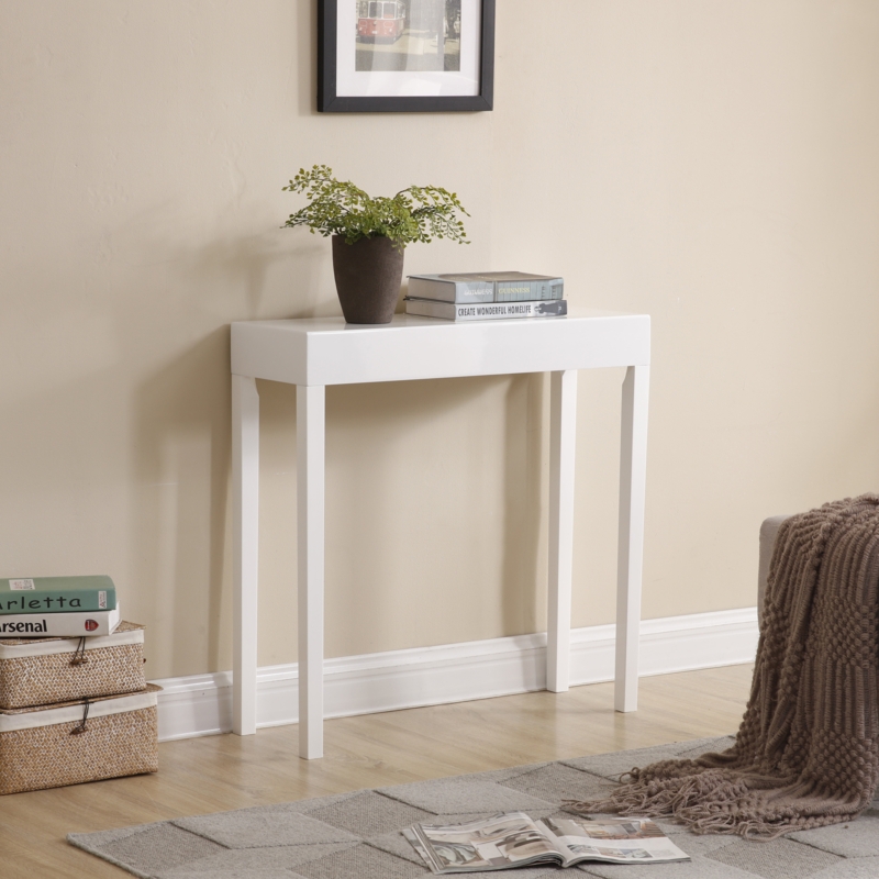 White High Gloss Console Table