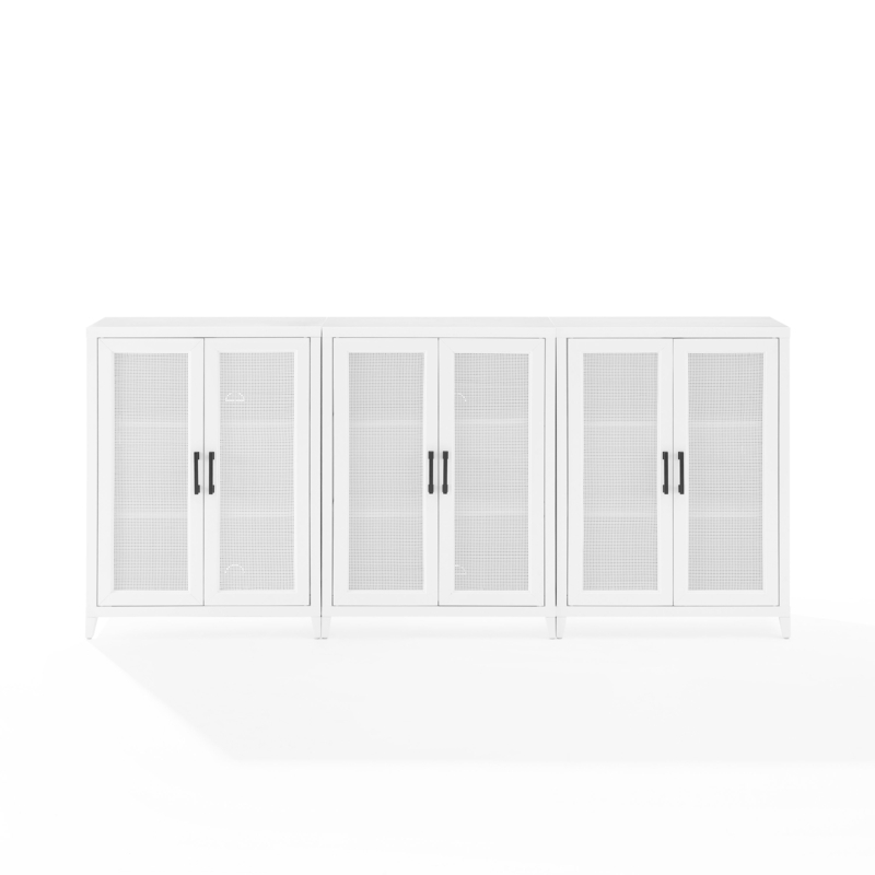 3pc Media Storage Cabinet Set