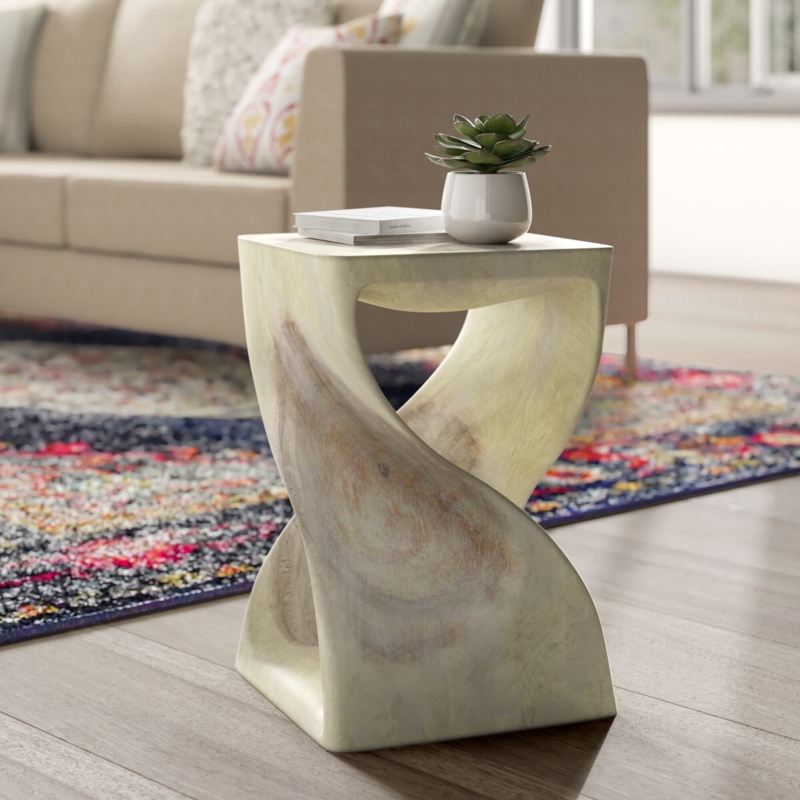 Contemporary Double Twist End Table