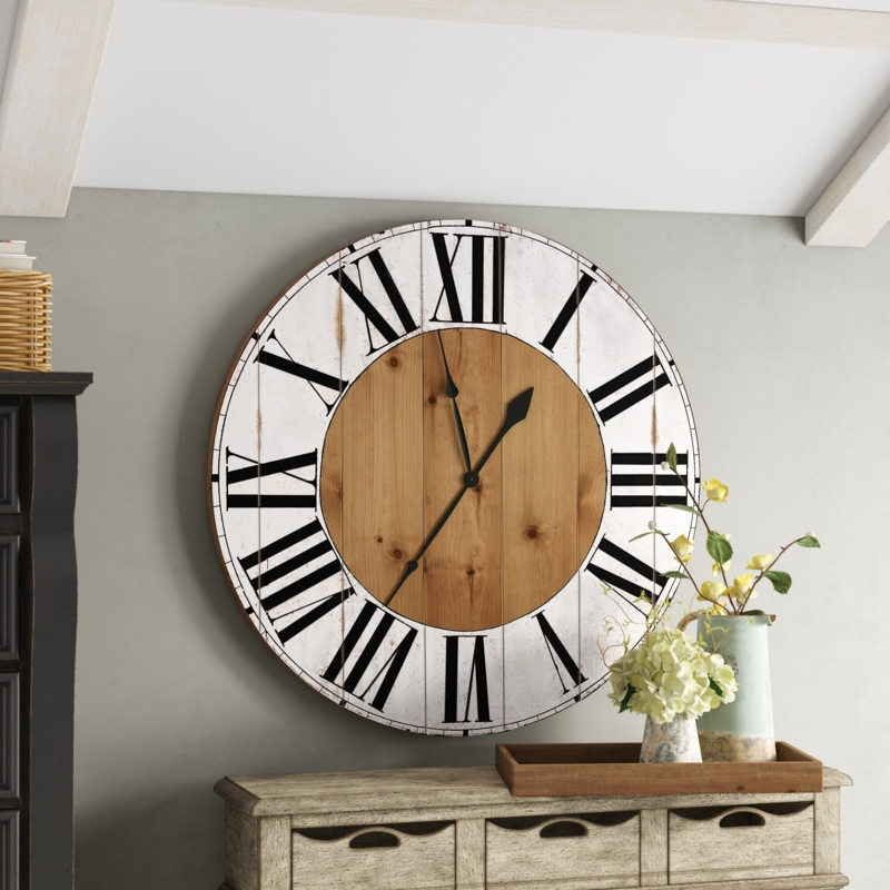 Oversized Rustic Wall Clock