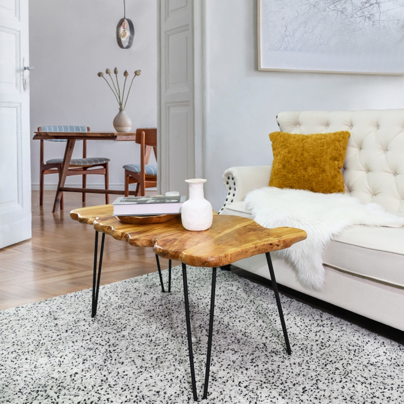 Rustic Cedar Wood Coffee Table