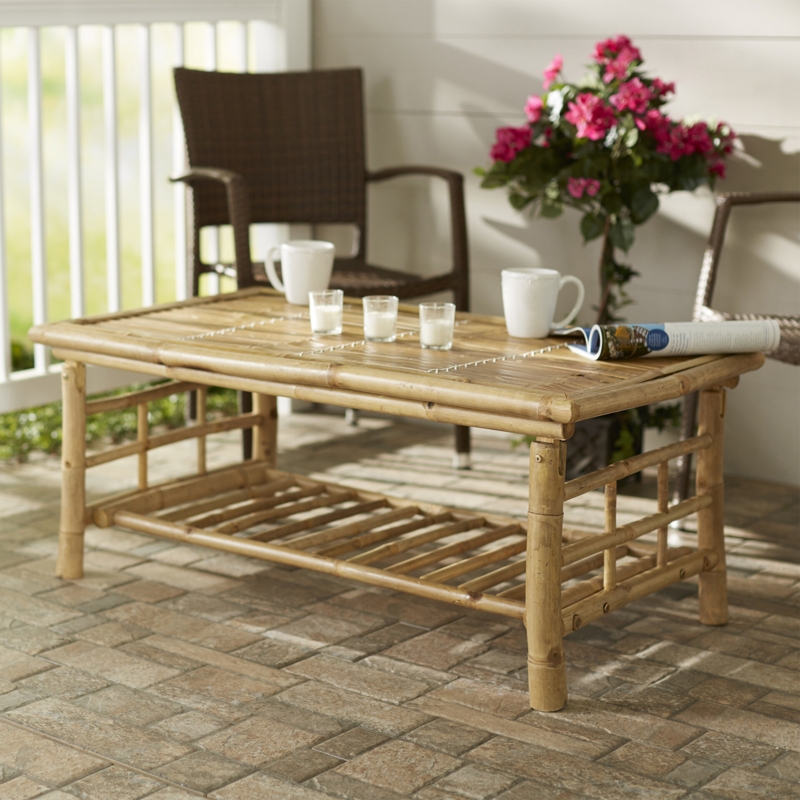Island-Inspired Bamboo Coffee Table