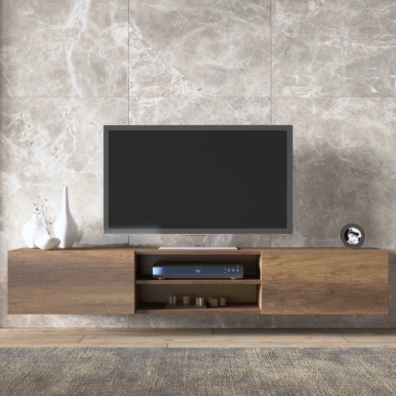 Floating TV Stand with Storage