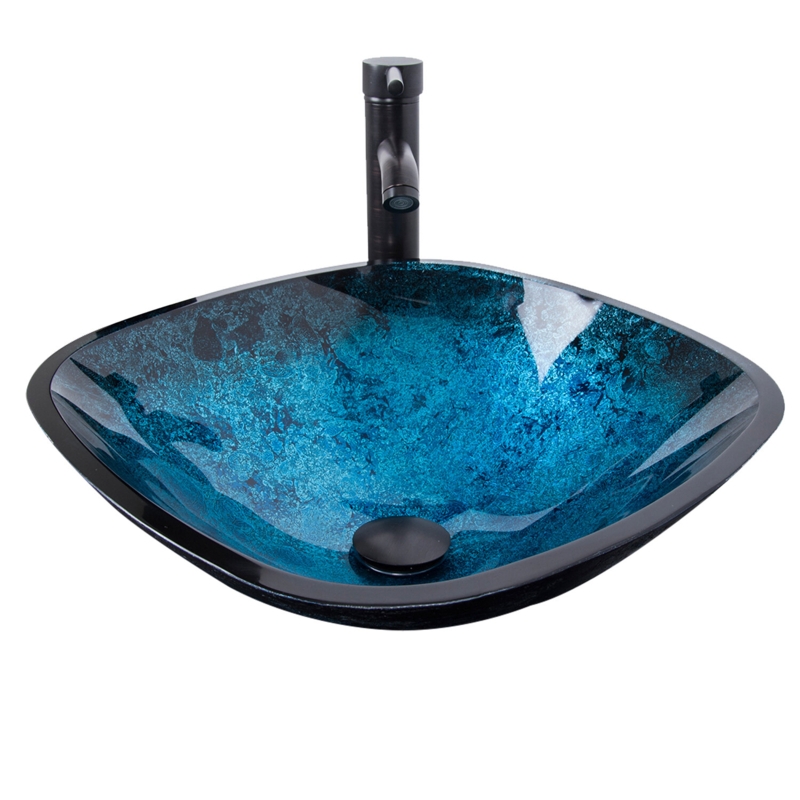 Bathroom Tempered Glass Vessel Sink
