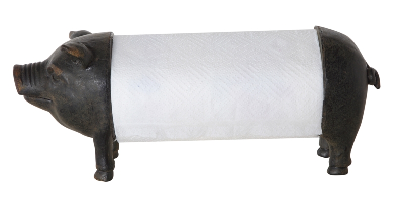Farmhouse-Style Pig Paper Towel Holder
