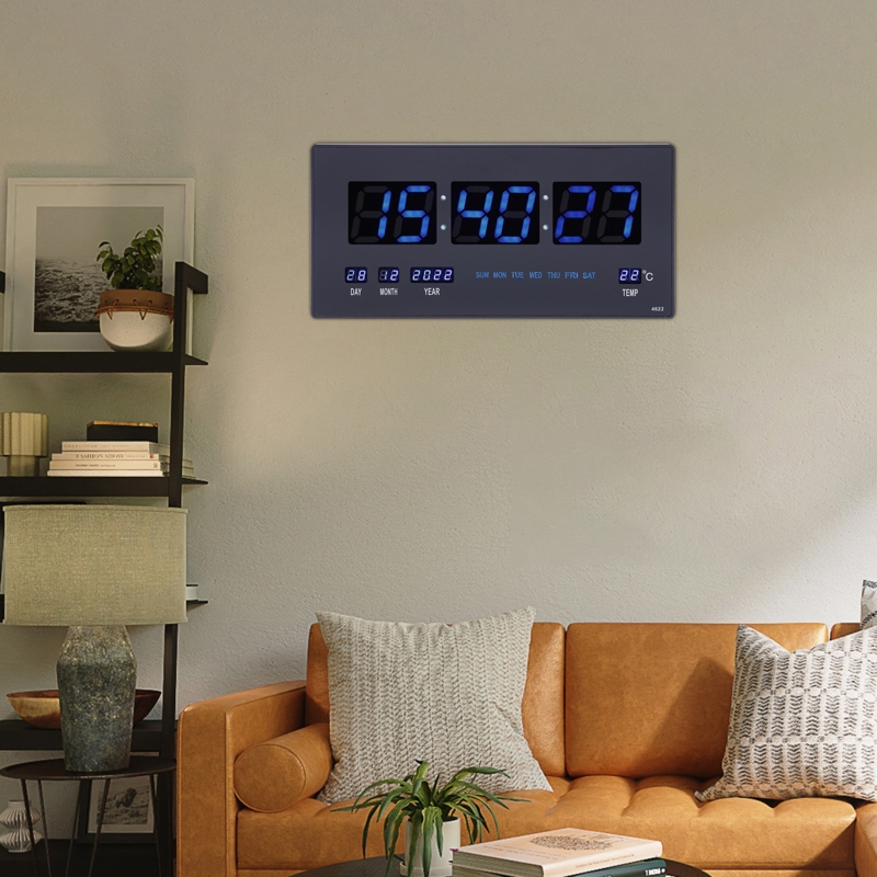 Large Display Digital Clock with Temperature and Date