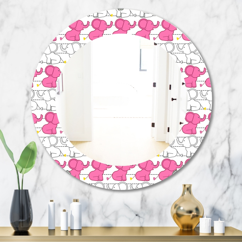 Raised Design Artistic Mirror