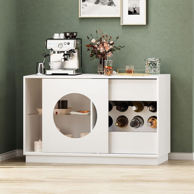 Contemporary-Chic Wine Bar Cabinet