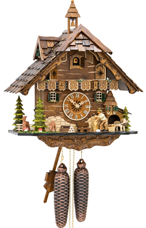 Weight-Driven Cuckoo Wall Clock