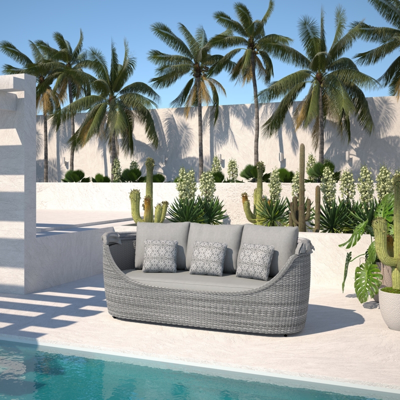 Poolside Daybed with Retractable Canopy