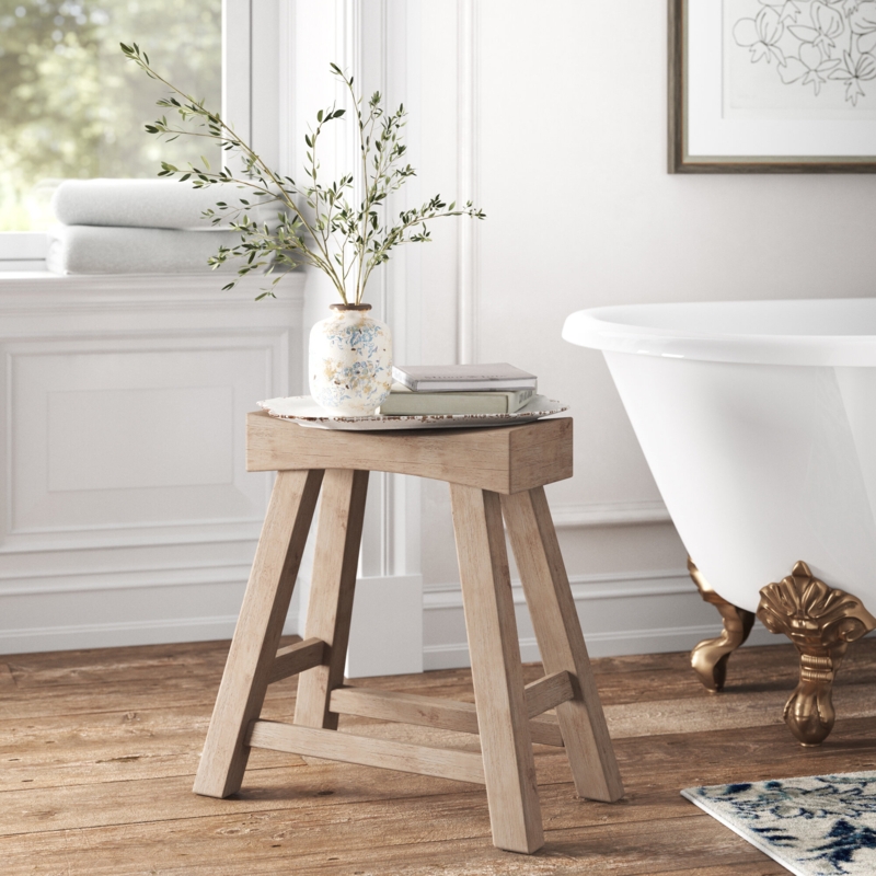 Rustic Petite Saddle Stool