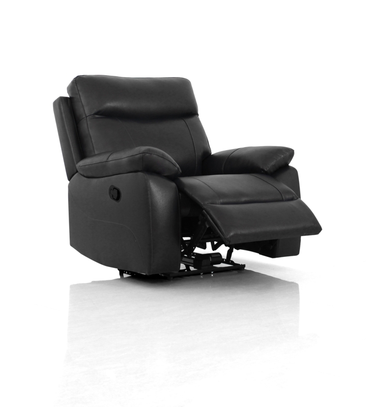 Modern Classic Faux Leather Sofa with Reclining Function