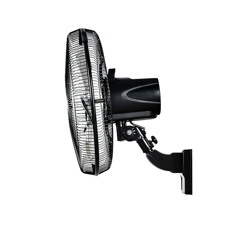 18 In. Indoor Black Household Commercial 5-Speed Settings Wall Mount Fan 90-Degree Horizontal Oscillation