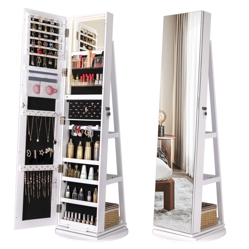 21.6'' Wide Jewelry Armoire with Mirror