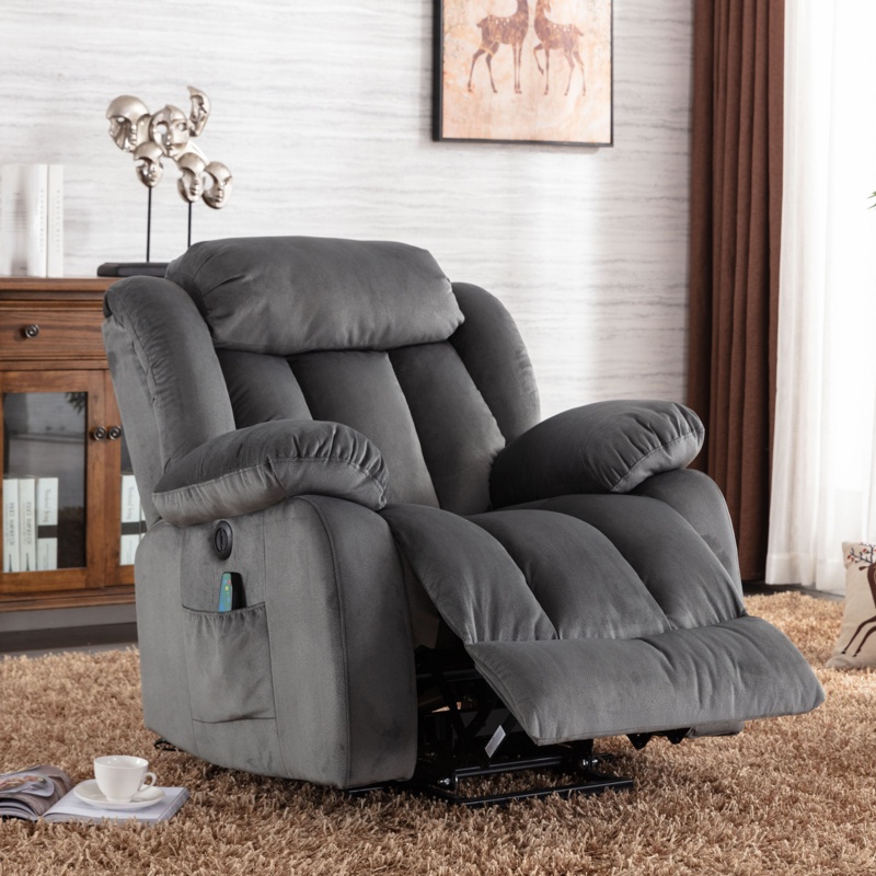 39.4'' Power Super Soft Oversize Lift Assist Recliner with Heat & Massager