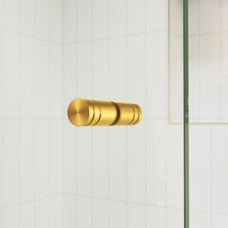 48.5" W x 58" H Hinged Frameless Tub Door