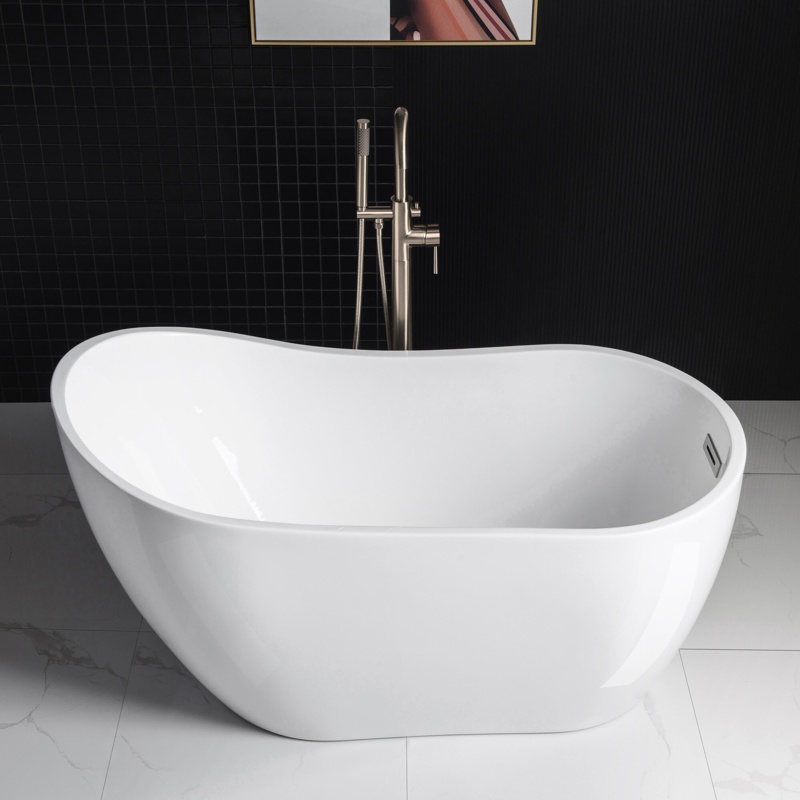54'' x 28.38'' Freestanding Soaking Acrylic Bathtub