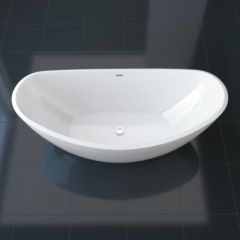 74.8'' x 35.4'' Freestanding Soaking Acrylic Bathtub