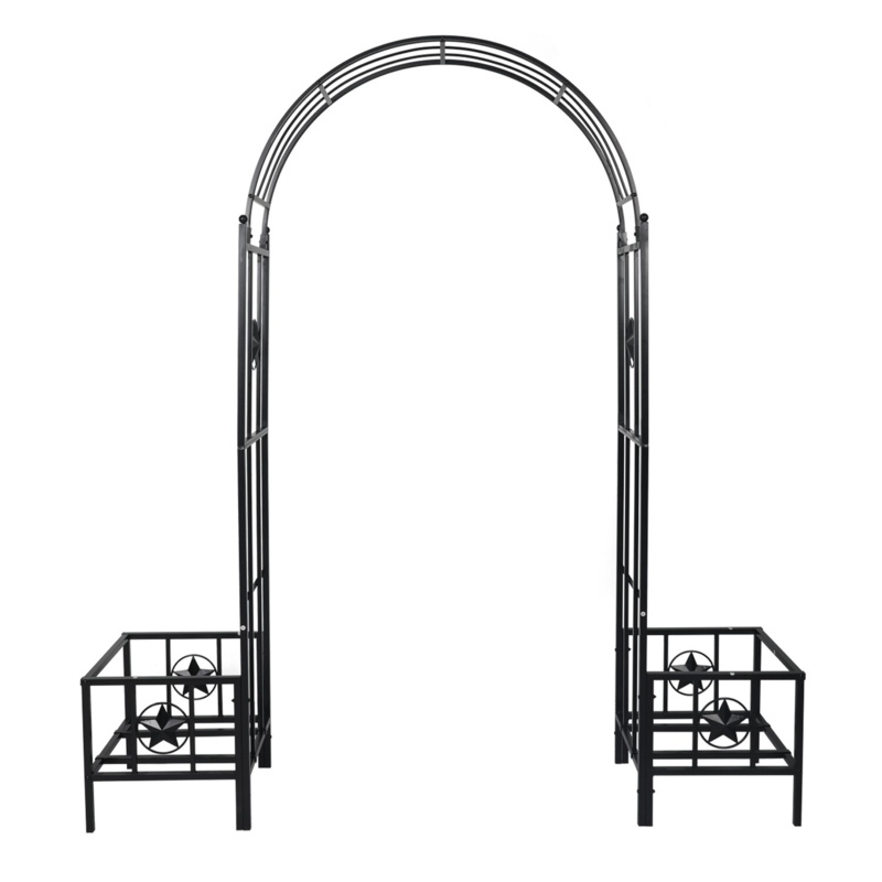 80.3'' W x 17.7'' D Steel Arbor in Black