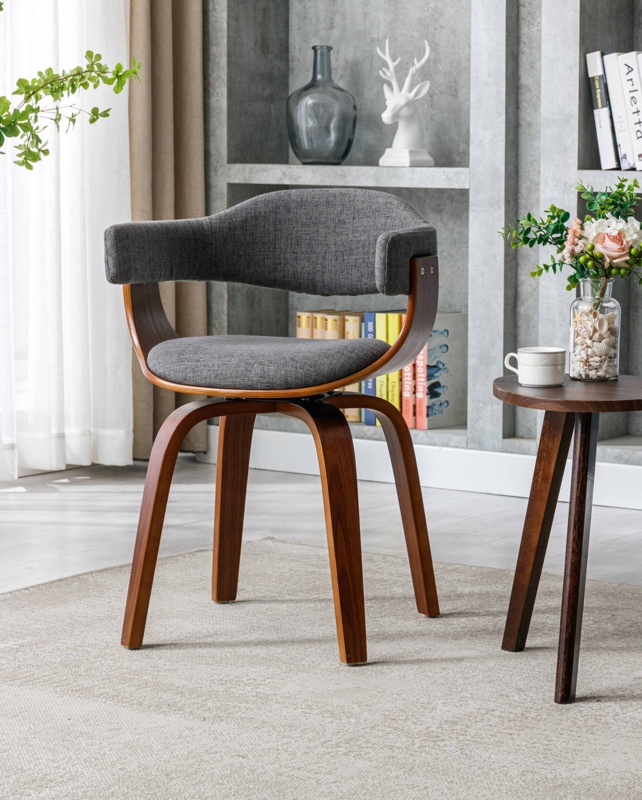 Alamgir Fabric Upholstered Swivel Arm Chair
