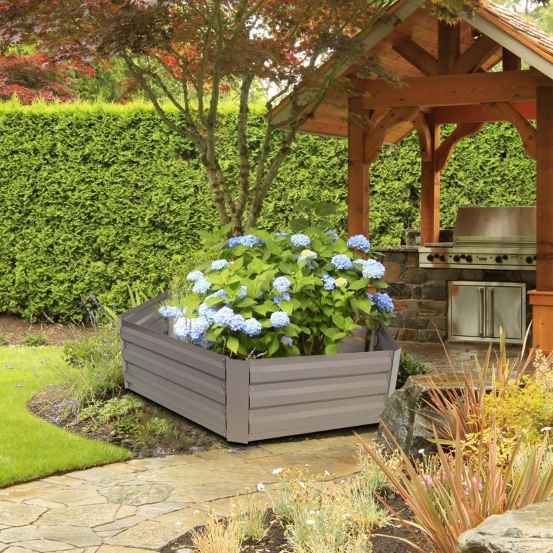 Alivia Metal Outdoor Raised Garden Bed