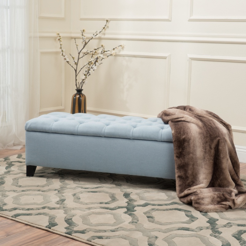 Amalfi Polyester Blend Upholstered Storage Bench
