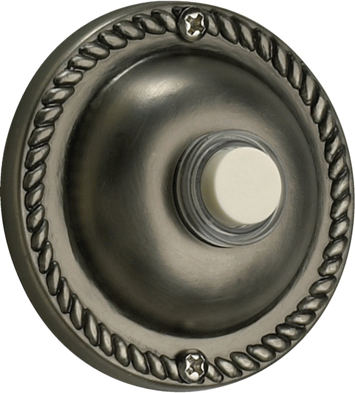 Antique Silver Door Chime Button