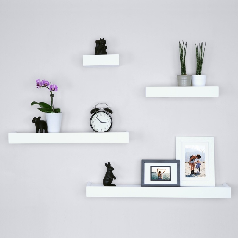 Array 4 Piece Floating Wall Shelves Set